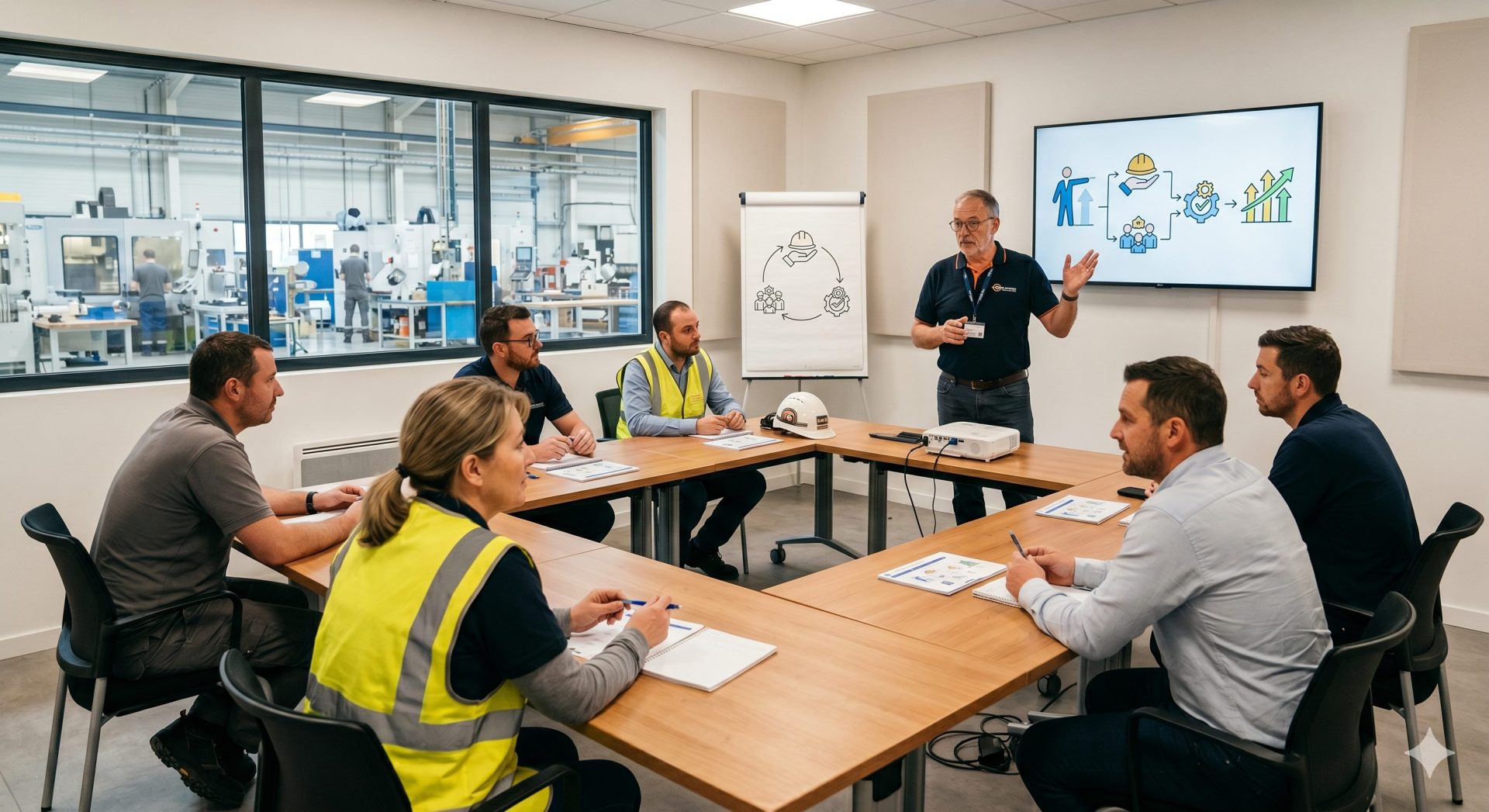 Session de formation au leadership en sécurité et prévention des risques animée par C2D Prévention en entreprise.
